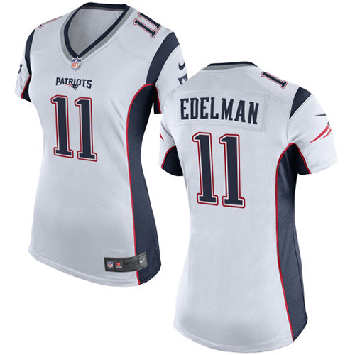 Women's Game Julian Edelman Nike Jersey White Road - #11 NFL New England Patriots